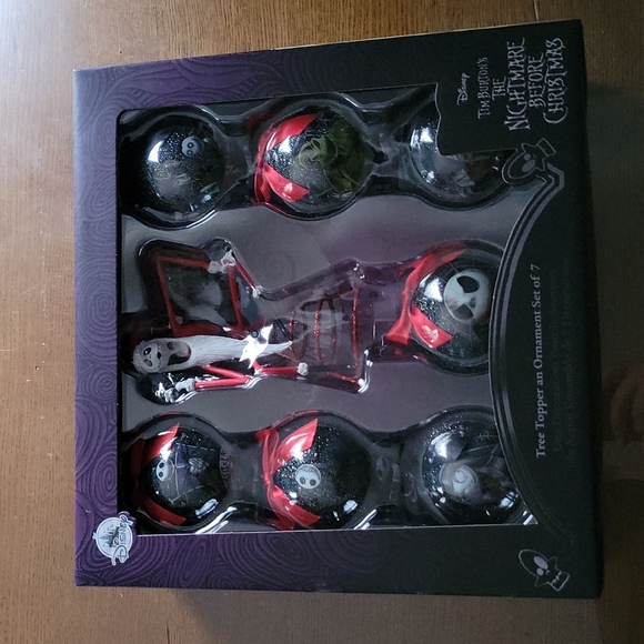 Disney Holiday New Nightmare Before Christmas Tree Topper And Ornament Set 7 Piece Poshmark